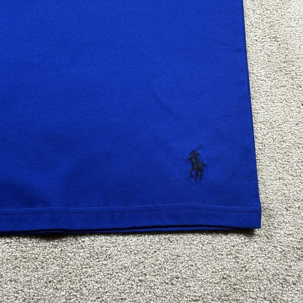 Polo Ralph Lauren Men Large Blue Short Sleeve Crew Neck Long T-Shirt Lounge Wear